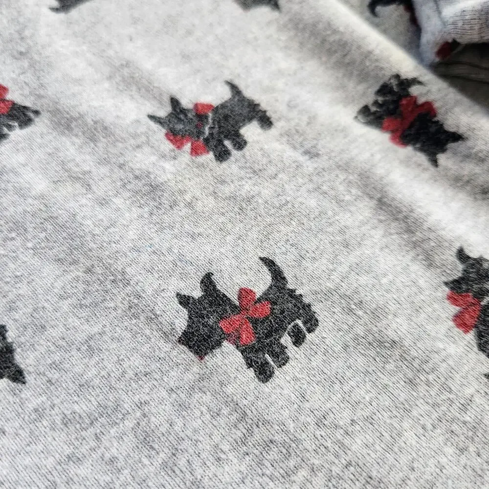 Gymboree Girls Scottie Dog Print Gray Turtleneck | 100% Cotton | Size 6